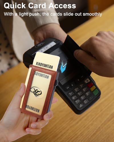 Wallet for Men, 2 In 1 Detachable Wallet with Pop Up Card Holder, Aluminum RFID Blocking Minimalist Wallet, 9-12 Card Capacity | ID Window | Cash Slot4