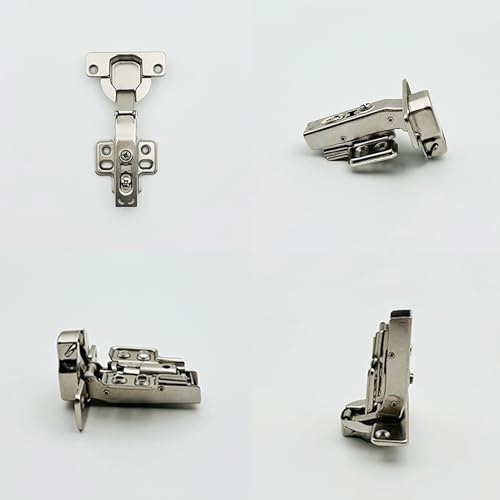 LOOTICH 95 Grad Eckanschlag 40mm Hydraulisch Scharnier mit Dämpfung Dicktürscharnier Schwerlast Scharniere für SCHWERE DICKE TÜR Küchenschrank Kleiderschrank Schranktür Möbel 2 Stück