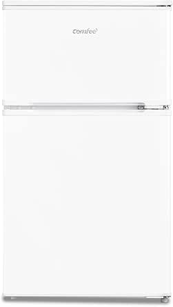 COMFEE' 冷蔵庫 90L 幅47.8cm 2ドア 右開き コンパクト 耐熱天板 スリム 小型 1人暮らし RCT90WH/E ホワイト商品画像