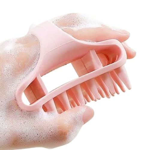 Cepillo de masaje para cuero cabelludo de silicona, cepillo elástico para el cuero cabelludo, cepillo de masaje manual en húmedo y seco, champú de silicona para ducha, baño, uso diario y viajes