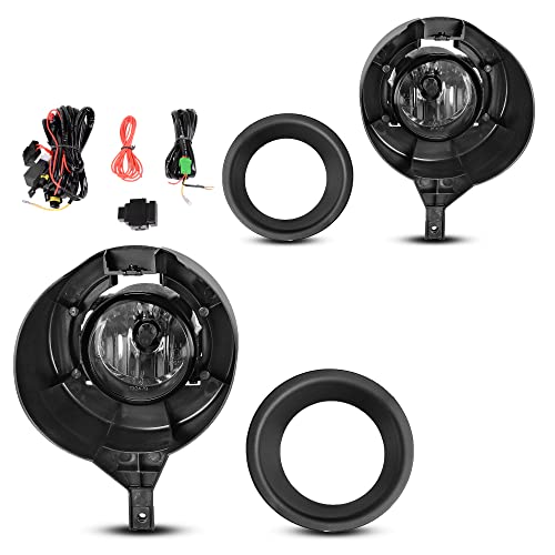 AUTOSAVER88 Fog Lights Compatible with 2005 2006 2007 2008 2009 2010 2011 2012 2013 2014 2015 2016 2017 2018 Frontier 05-18 Fog Light Replacement,with 12V 55W H11 Bulbs,Wiring Harness and Switch