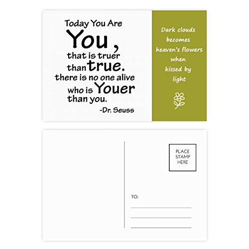 Jeu de cartes postales Youer Citation Poésie DIYthinker Multicolore 20pcs