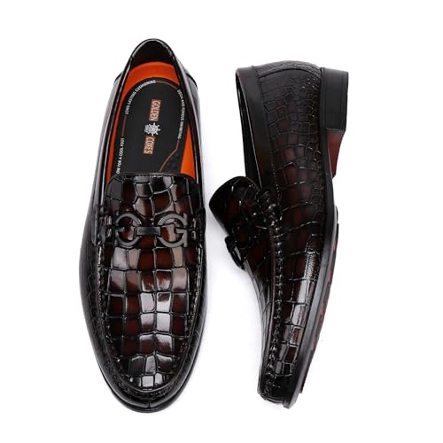 Fashion Alligators Printed Men's Dress Loafer Shoes Classic Buckle Slip-on Penny Loafers Formal Business Shoes for Men4