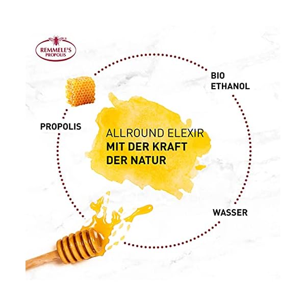 Remmele’s Propolis Tropfen mit Alkohol 30ml, hochwirksame Propolis Tinktur 20%, wasserlösliches Propolis Extrakt… – Bild 4