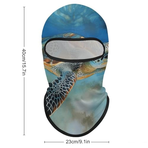 Balaclava de Tortuga Marina para Hombres y Mujeres, Máscara Facial de Protección Solar Transpirable con Cubierta Completa de Cabeza para Senderismo, Ciclismo, Correr, Conducción miniatura 2