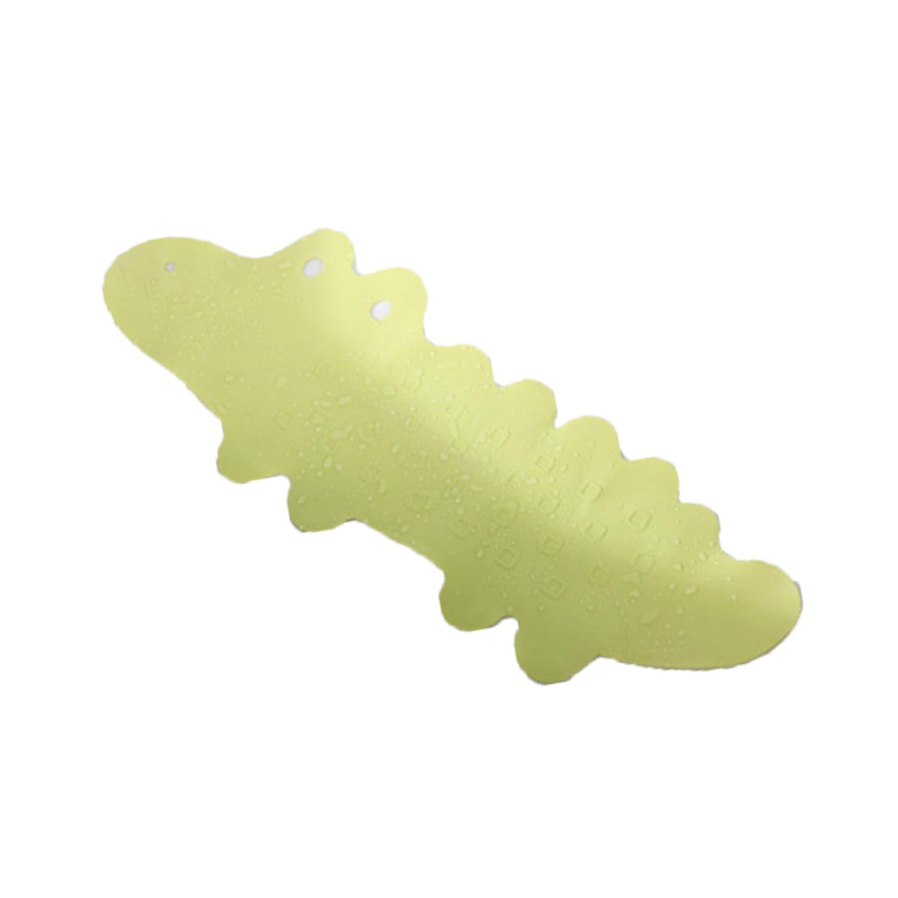 HOLIDYOYO Cartoon Alligator Non-Slip Bath Mat for Boy Girl TPR Shower Rug with Suction Cups Green Bath Mat for Home Hotel Spa Safety in Bathing