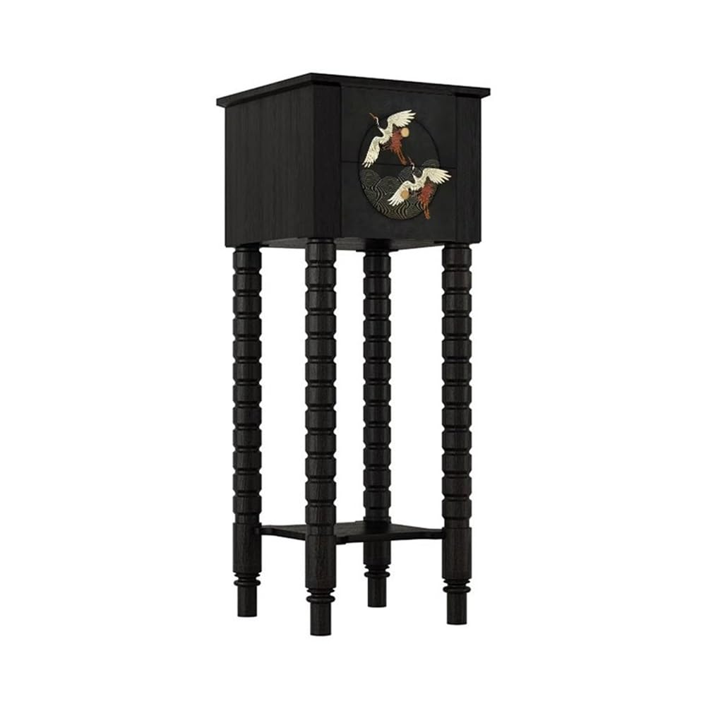 S5b8W3g7 Pedestal Chinese Crane Pattern Ornament Stand Decor