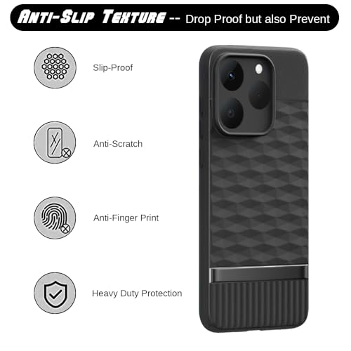 Image of Shockproof Case for Realme 15T 5G / Narzo 90 5G | Full Camera Protection | TPU Flexible Back Cover for Realme 15T 5G / Narzo 90 5G (Matte Black)