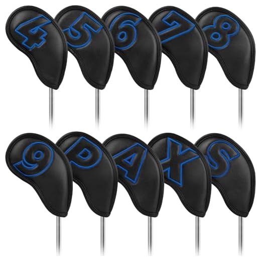 Magnetic Closure Leather Iron Headcover Set