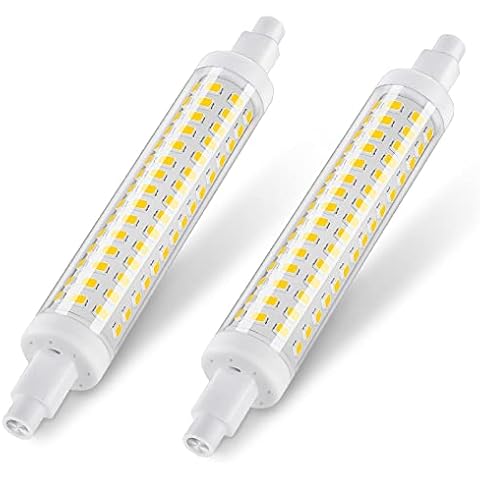 2 Piezas DiCUNO R7s LED 118mm, lámpara LED R7s 10W, Blanco Neutro 4000K Cover