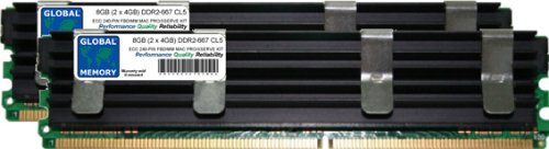 Kit de memoria RAM DDR2 de 8 GB (2 x 4 GB) 667 MHz PC2 5300 240 pines ECC totalmente amortiguada (FBDIMM) para Mac Pro (original/2006)
