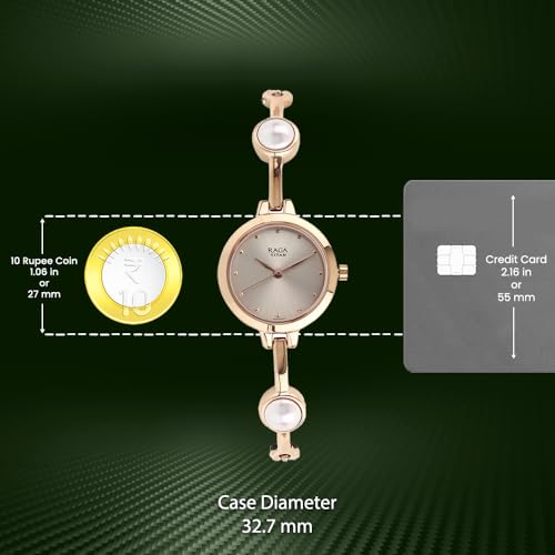 Titan Raga Quartz Analog Grey Dial Metal Strap Watch for Women-NS2576WM01 - Image 5