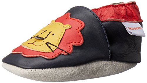 SkidDERS King Lion Leather Bootie Slipper (Infant)