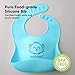 KeaBabies 2-Pack Silicone Baby Bibs for Eating - Sturdy Food-Grade Silicone Bibs for Babies Girl, Boy, Large Food Catcher, Clean & Put On Easily, Waterproof Toddler Feeding Essentials (Cloud Nine)