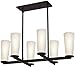 Sonneman 4926-32 Six Light Rectangle Pendant, Dark