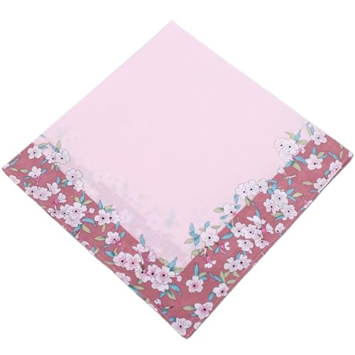Ladies Elegant Handkerchief Cotton Handkerchiefs Hanky For Women Soft Absorbent Comfortable Fabric Flower Pinted Hanky