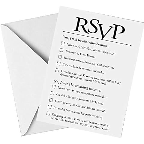 Hilarious Joke RSVP Card for Weddings Cover