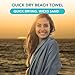 Youphoria Microfiber Travel Towel Fast Drying Lightweight - Quick Dry Towel for Camping, Beach, Backpacking, Hiking, & Sport
