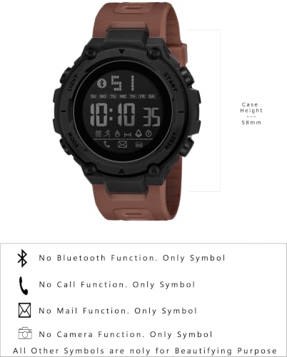 Image of Shocknshop Digital Sports Stylish Multifunctional Electronic LED Black Dial Wrist Watch for Men Boys -WCH78