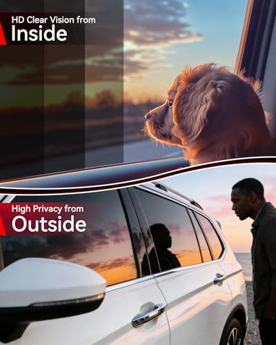 Image of IAQWE 35% VLT Ceramic Car Window Tint Film 24 inch x 15ft Roll, High Heat & UV Block Privacy Film, Shatterproof & Scratch Resistant - Black