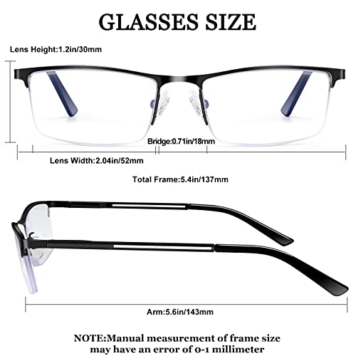 Damideo Reading Glasses For Men Blue Light Blocking Reading Glasses Metal Readers Men With Spring Hinge Eyeglasses #TOP2