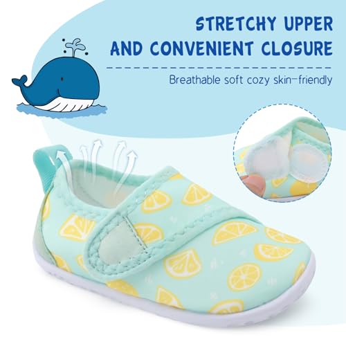 Image of LeIsfIt Toddler Water Shoes Boys Girls Barefoot Aqua Socks Kids Breathable Quick-Dry Swim Shoes for Beach Pool Surf