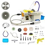 Jewelry Lapidary Saw Machine, 750W Mini Table Rock Saw with Adjustable Speed, 110V Lapidary Equipment for Cutting Grinding Drilling & Polishing Gem Stones Jade Wood Beeswax