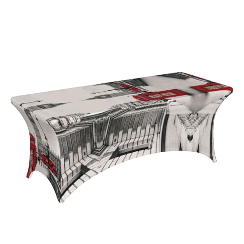 Nappe extensible imprimé Londres anti-pli pour buffets et banquets sans stress - 4
