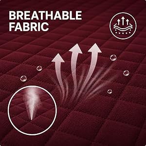 Image of La Verne 100% Waterproof Cotton Quilted Mattress Protector King Size Breathable 78 x 72 Inches | Breathable and Hypoallergenic Ultra Soft Fitted Bed Protector Cover