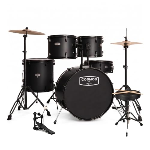 Image of ARCTIC COSMOS 22 inch 5 Piece Acoustic Drum Kit - Black