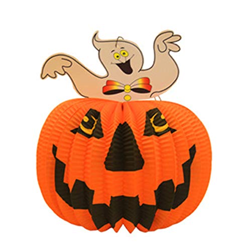 Fansi 1 PC Halloween Decoration Pendant Pumpkin Paper Lantern Props Haunted House Bar Disco Hanging Decoration size 26 * 21CM (A)