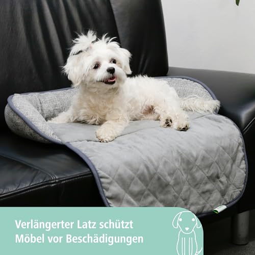 Kerbl Pet Couchkissen Emalia, Hundekissen, Katzenkissen, Hundebett, grau, 60x40x12cm, Polyester, Hunde, Katzen, Schutz für Polstermöbel