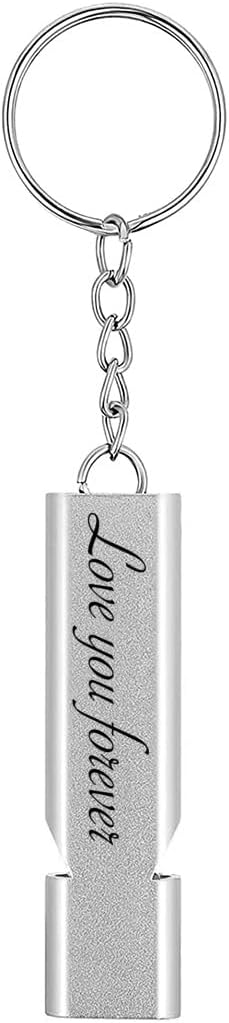 Premium Lifeguard Safety Emergency Loud Survival Whistles with Keychain High Pitch Double Tubes for Outdoor Camping Hiking Boating Hunting Fishing Kayak Kids Rescue Signaling(Love You