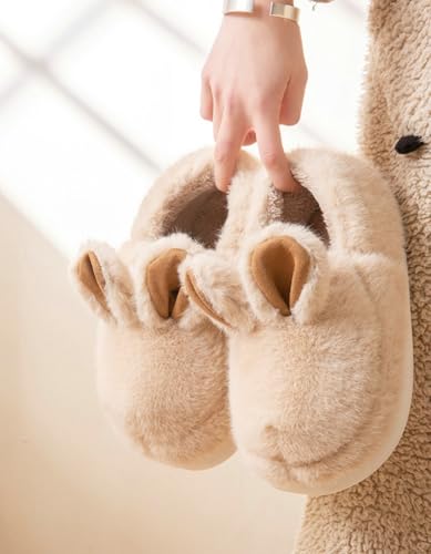 Fuzzy Rabbit Slippers for Women House Slippers Cute Animal Fluffy Furry Women's Warm Winter Slipper Indoor Outdoor 20252