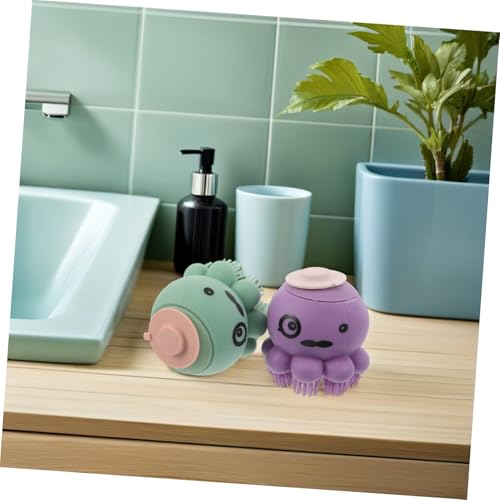 Cepillo de baño para mascotas ergonómico para bañar perros sin tirones de pelo 5