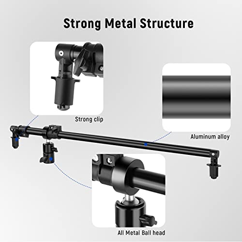 NEEWER Extendable Reflector Holder Arm, Photo Studio Telescopic 27.9” to 47.2” Boom Arm 360 Degree Swivel Reflector Bracket for Product and Portrait Photography, Ideal for Studio & Outdoor Photography by NEEWER - Image 5