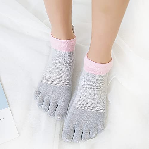 Image of Women Toe Socks 5 Finger Cotton Wicking Athletic 6 Pack 3 Pack
