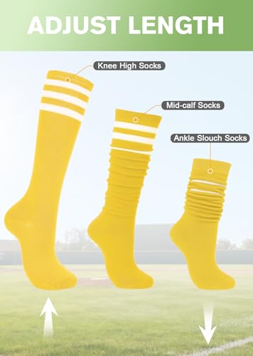 American Trends Women Softball Socks Knee High Tube Socks Long Baseball Soccer Socks for Youth Girls2