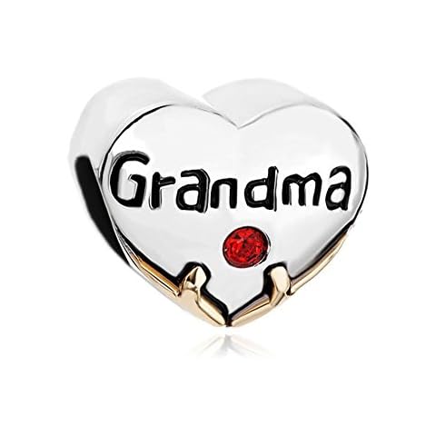 LovelyJewelry Grandma Family Charm Heart Floral Beads For Bracelet (Grandma 2) Cover