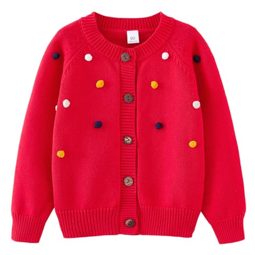 Kids Girls Boys Cardigan Long Sleeve School Uniforms Sweater Button Knit Embroidery Cardigan Sweaters Jacket Tops