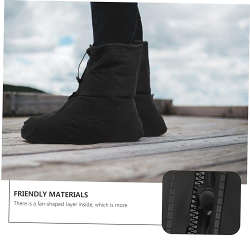 1 par de fundas impermeables para calzado unisex, cubrebotas antideslizantes para lluvia, ciclismo y actividades al aire libre miniatura 7