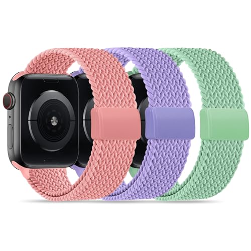 Huadea 3�{�p�b�N �ґg���C�o���h Apple Watch�o���h S�T�C�Y ��� 38mm 40mm 41mm 42mm (S10) �Ή� �L�k���̂���ʋC���̂���X�g���b�v iWatch Series 10/9/8/7/6/5/4/3/2/1/SE