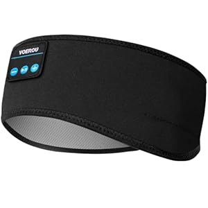 Voerou Sleep Headphones Bluetooth, Wireless Headband Headphones Sports Sweatband with Ultra-Thin HD Stereo Speakers for Sleeping,Workout,Jogging,Yoga,Insomnia, Travel, Meditation