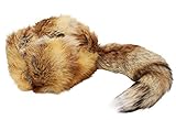 russische mütze schapka  RUSSIANSTORE Unisex Russische Fellmütze Schapka Uschanka Fuchs Mit Ohrenbedeckung abnehmbarem Schwanz Einstellbare Größe