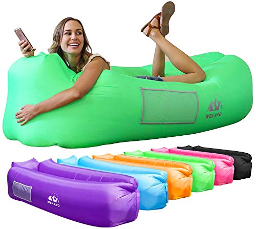 Wekapo Inflatable Lounger Air Sofa Hammock-Portable,Water Proof& Anti-Air Leaking Design-Ideal Couch for Backyard