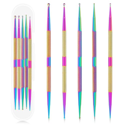 5 peças de ferramentas de pontilhamento para arte de unhas, conjunto de ferramentas de pontilhamento