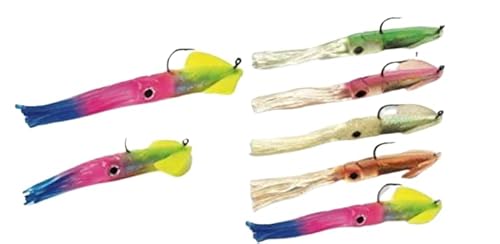 Tsunami Pro Holographic Weighted Swim Bait 6" Char Squid jig WHSQ6-4-1 New