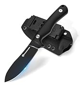 DRACHENADER 8.11" Fixed Blade Hunting Knife with Sheath and G10 Handle SHADOW, Full Tang D2 Steel...