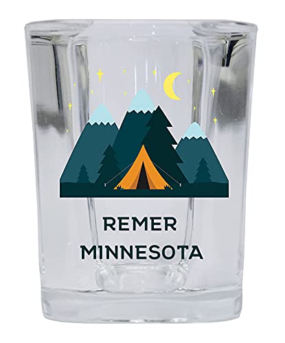 R and R ImportsRemer Minnesota 2 Ounce Square Base Liquor Shot Glass Tent Design