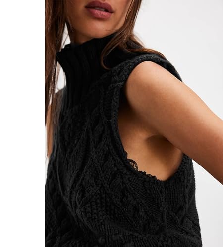 Colorful world Womens Sweater Vest Turtleneck Sleeveless Crochet Knit Pullover Tank Tops Casual Fashion Trendy Outfits3
